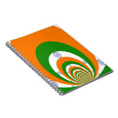 インド国旗の色万華鏡のように千変万化するパターン ノートブック (右側)