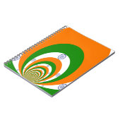 インド国旗の色万華鏡のように千変万化するパターン ノートブック (左側)