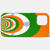 インド国旗の色万華鏡のように千変万化するパターン Case-Mate iPhoneケース (裏面 (横))