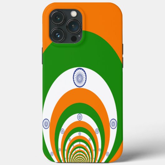 インド国旗の色万華鏡のように千変万化するパターン Case-Mate iPhoneケース (裏面)
