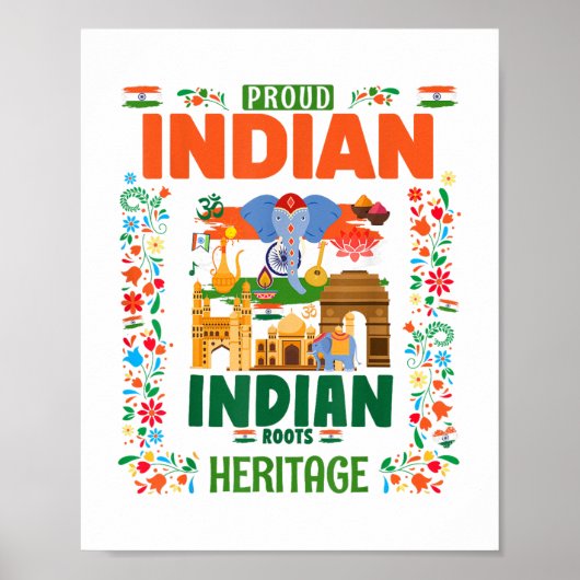 インド国旗の衣装アイディア子供へ& Indi ポスター (正面)