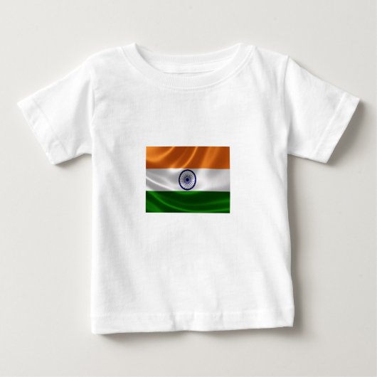 インド国旗のTシャツ ベビーTシャツ (正面)