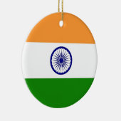 インド国旗を持つオーナメント セラミックオーナメント (右)