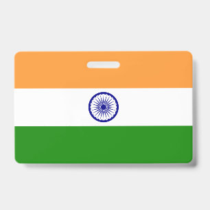 インド国旗を持つバッジ バッジ