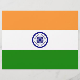 インド国旗を持つレターヘッド