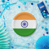 インド国旗を持つ愛国的紙プレート ペーパープレート (パーティー)