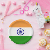インド国旗を持つ愛国的紙プレート ペーパープレート (パーティー)
