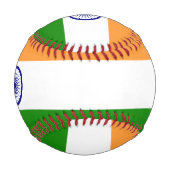 インド国旗を掲げた愛国野球 野球ボール (正面)