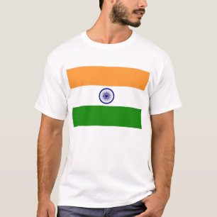 インド国旗を掲げたTシャツ Tシャツ