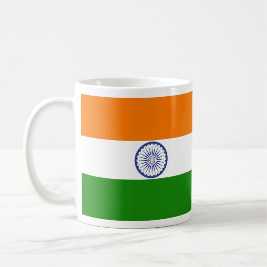 インド国旗アショカチャクラ コーヒーマグカップ (左)