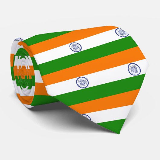 インド国旗アショカチャクラ ネクタイ (ロール)