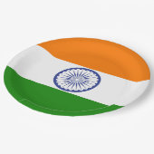 インド国旗アショカチャクラ ペーパープレート (アングル)