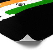 インド国旗ギフト付きインドクリケットジャージ ポスター (角)