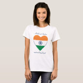 インド国旗スイートハートTシャツ Tシャツ (正面フル)