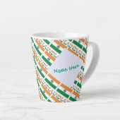 インド国旗タイル柄 カフェラテマグ (右アングル)