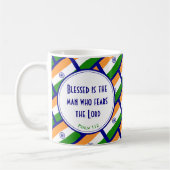 インド国旗ハッピーファーザーカスタマイズズ・デーブルー コーヒーマグカップ (左)