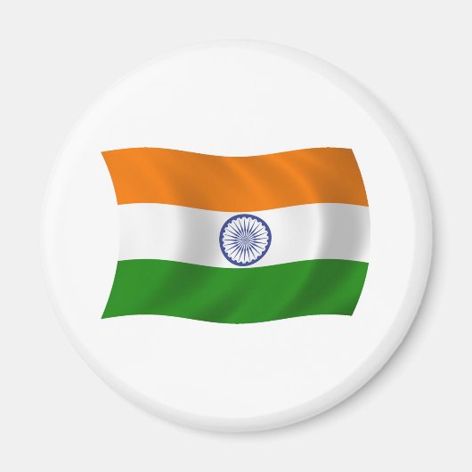 インド国旗マグネット マグネット (正面)