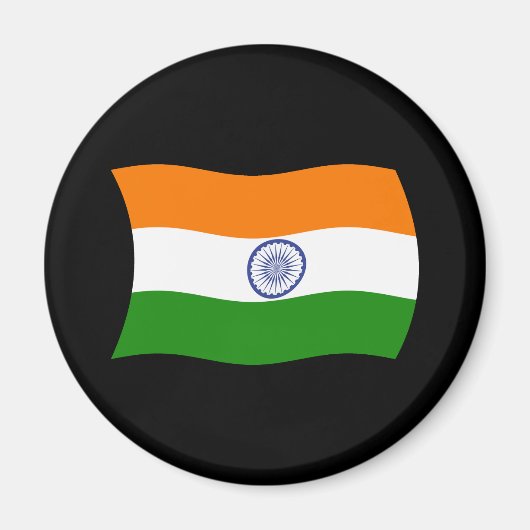 インド国旗マグネット マグネット (正面)