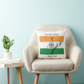 インド国旗地図 愛国的な聖書の文言 カスタム WHITE クッション (椅子)