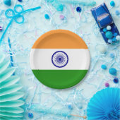 インド国旗紙プレート ペーパープレート (パーティー)