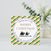 インド国旗3賢者インディアンクリスマス シーズンカード (スタンド正面)