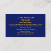 インド国旗、インディアナ国旗 名刺 (裏面)