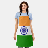 インド国旗 エプロン (着用した状態)