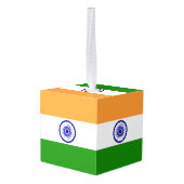 インド国旗 キューブオーナメント (裏面アングル)