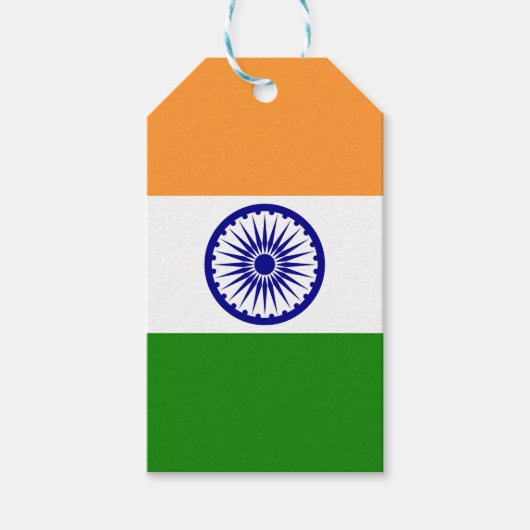 インド国旗 ギフトタグ (正面)