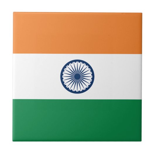 インド国旗 セラミックタイル (正面)