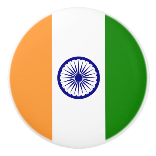 インド国旗 セラミックノブ (正面)