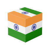 インド国旗 フォトキューブ (裏面アングル)