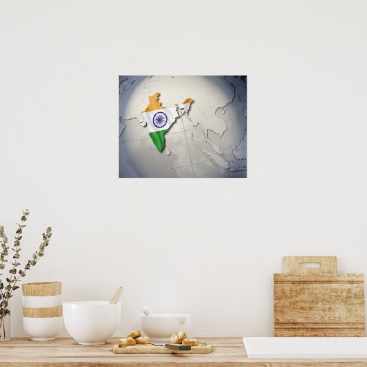 インド国旗 ポスター (キッチン)