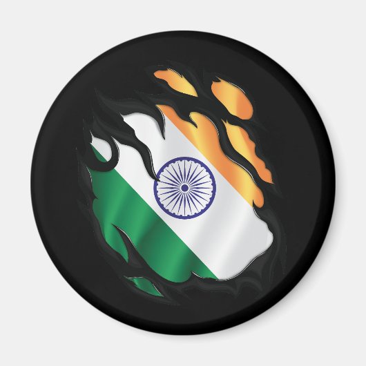インド国旗 マグネット (正面)