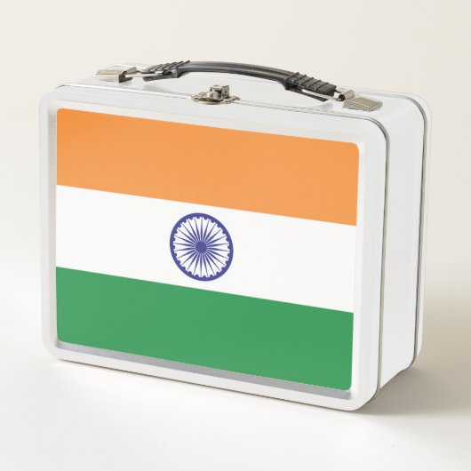 インド国旗 メタルランチボックス (正面)