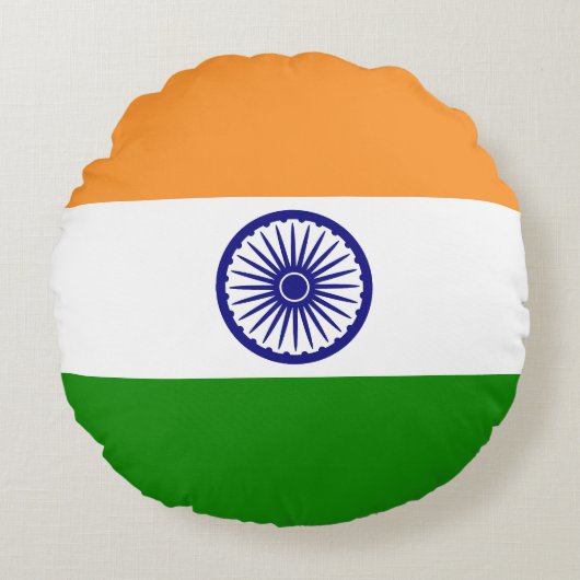 インド国旗 ラウンドクッション (正面)