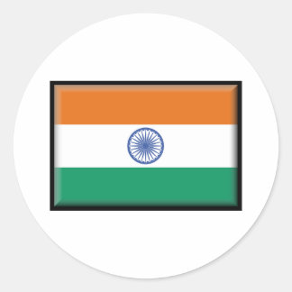 インド国旗 ラウンドシール