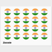 インド国旗 ラウンドシール (シート)