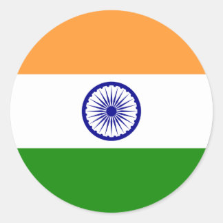 インド国旗 ラウンドシール