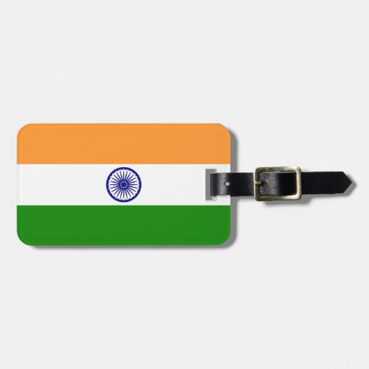 インド国旗 ラゲッジタグ (正面横)