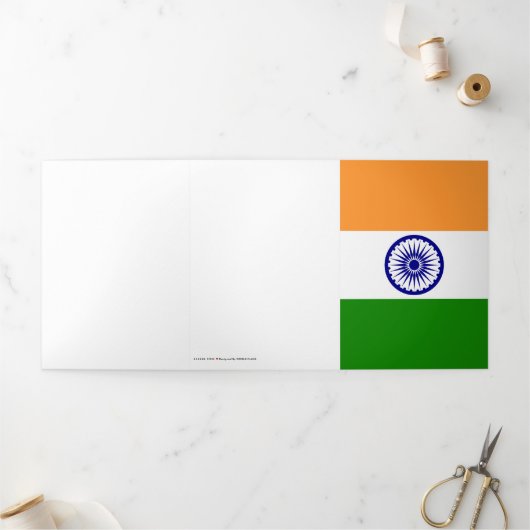 インド国旗 三つ折りカード (外部)