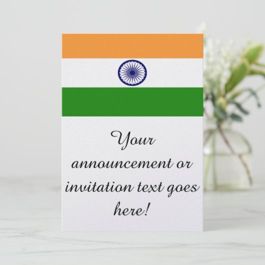 インド国旗 招待状 (スタンド正面)