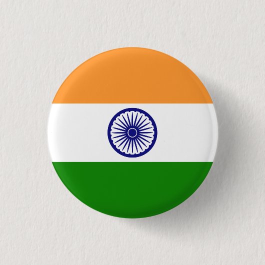 インド国旗 缶バッジ (正面)