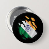 インド国旗 缶バッジ (正面&裏面)
