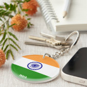 インド国魅力的旗 キーホルダー (正面右)