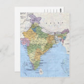 インド地図はがき ポストカード (正面/裏面)