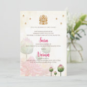 インド式結婚式のデジタル招待状 デジタルヒンズー教式ウェディングカード 招待状 (スタンド正面)