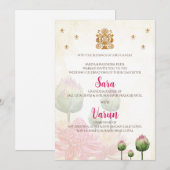 インド式結婚式のデジタル招待状 デジタルヒンズー教式ウェディングカード 招待状 (正面/裏面)