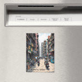 インド忙しコルカタのダウンタウン通り マグネット (インサイチュ (食洗機))