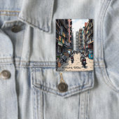 インド忙しコルカタのダウンタウン通り 缶バッジ (インサイチュ)